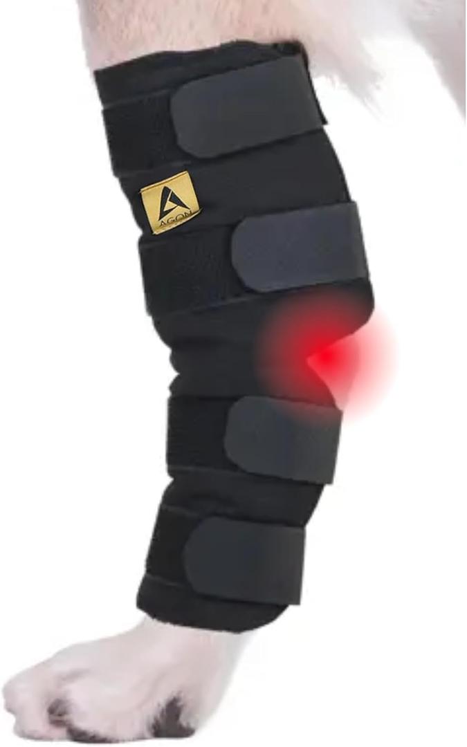 AGON Dog Leg Braces for Back Leg wrap hock Compression Protects Wounds and Helps heal hind Legs Rear Ankle Joint, preventing Injuries, sprains Providing Stability for Dogs, Canines Arthritis (Large)