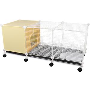 Metal Chicken Coop with Ventilation Design - Outdoor Brooder Box with Removable Tray for Chicks, Rabbits, Quails, and Poultry(L:41" L x 18" W x 17.7" H)