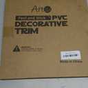 Art3d 20ft Outside Vinyl Corner Trim Peel and Stick for Tile and Wall Edges, Furniture Decoration Black