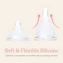Lansinoh NaturalWave Baby Bottle Nipples, Slow Flow, Size S,1+ Month, 4 Count 100% Soft, Durable Silicone, Made Without BPA BPS, Anti-Colic, Supports Babys Developing Mouth and Teeth