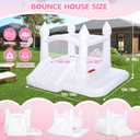 White Bounce House: Bounce House for Kids 3-6 with Blower, Slide, Ball Pit, (10FT X 10FT X 7FT) Bouncy Castle for Indoor Outdoor Birthday Party Wedding Decor, Jump House for Toddlers