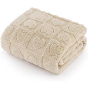 Bedsure Dog Blankets for Small Dogs Washable - Fluffy Fuzzy Cat Puppy Blanket with Premium 300GSM Coral Fleece Soft for Pet Kitten Doggy, White, 25x35IN