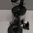 Professional Brushed Stainless Steel Electric Citrus Juicer, 2 Interchangeable Cones for Orange, Lemon & Grapefruit, Easy Clean, Durable Design & Effortless Operation (Black and Silver)