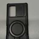 Magnetic Case for Samsung Galaxy Note 20 Ultra with Ring Stand [with Screen Protector] [Compatible with MagSafe Wireless Charging] Military Grade Shockproof Case with Slide Camera Cover, Black