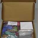 Kenning 100 Sets Valentine Day Gifts for Coworkers Bulk Glitter Heart Shaped Keychain and Valentine Cards for Valentines Party Favors (Office Theme)