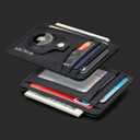 Slim Wallet AirTag Holder Minimalist Front Pocket RFID Blocking Men and Women Leather Wallets