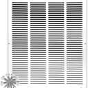 16x22 Return Air Vent Cover Grille for Wall or Ceiling Duct Opening - Flat Stamped Face Air Grill by HVAC Premium - White - Overall Size: 17.75" x 23.75"