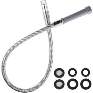 Replacement Pre-Rinse Hose for T&S Brass, 44 Inches Commercial Sink Sprayer Hose, Flexible Stainless Steel Pre-Rinse Hoses with Heat Resistant Plastic Handle for Restaurant Kitchens