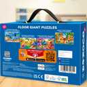 QUOKKA Giant Floor Puzzle for Kids Ages 4-6  2x3 Feet Extra-Thick 48 Pieces Toddler Puzzle Ages 3-5  World Map Educational Activity for Boys Girls  Premium Box with Sturdy Handle & Magnetic Closure