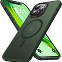 Magnetic for iPhone 14 Pro Case [Compatible with MagSafe] [Strong Magnetic] [10FT Military Grade Protective] Translucent Matte Slim Case for iPhone 14 Pro Phone Case (6.1"), Alpine Green