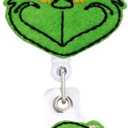 Christmas Nurse Badge Reel, Holiday Retractable ID Badge Holder, Name Badge Holder, Valentines Day Gifts