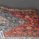 Collive Boho Cushioned Kitchen Mat, Comfort Anti Fatigue Mats for Kitchen Floor, Standing Desk Mat for Kitchen, Office, Laundry, Sink, 17”x47” Red Non-Skid Waterproof Kitchen Rugs