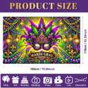 Mardi Gras Backdrop Mardi Gras Festival Mask Banner 71 x 43 inch Festival Carnival Masquerade Dress Up Prom Party Supplies Decorations Photoshoot Photography Background Photo Booth Props