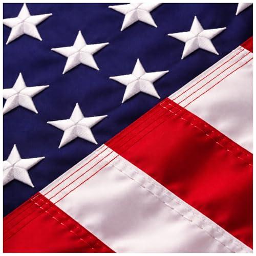 Premium American Flags for Outside 3x5 – Heavy Duty Nylon, Embroidered Stars & Sewn Stripes