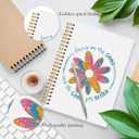 LADOCK Boho Floral Inspirational Notebook, Motivational Mental Health Journal, Inspirational Positive Gifts for Women Spiral Notebook, Therapy Journal for Women, Boho Office Supplies, 5.5x8.3