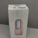 let'me Desk Fan, Portable Bladeless Fan 11.8 inch Small Personal Cooling Fan with 5 Colors Touch Control LED Light, Quiet Table Fan for Office, Home, Bedroom (WHITE)