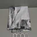 Gibelle Extra Long Shower Curtain 72 x 84, Black and White Floral Shower Curtain, Watercolor Plant Eucalyptus Leaves Fabric Shower Curtain Set