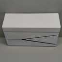 Ydocabinit Wall Mount Mailbox, Large Capacity Mailbox for House, Galvanized Steel Rust-Proof Metal Post Box Drop， Mailboxes for Outside, 15.74"×9.84"×4.33", White Modern Sleek Style