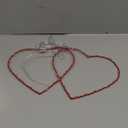 Valentines Decor Double Heart Window Lights, 17" Red Pink Valentines Decorations Backdrop Silhouette Heart Lights with Remote, Valentines Wall Window Decoration for Home Bedroom