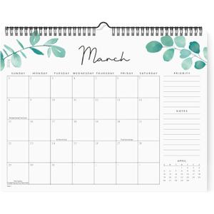 Jotsome Wall Calendar 2026, Aesthetic Monthly Wall Calendar From Now to December 2026 14.2x11.2 inch, Wall Decoration in Home and Office for Easy Organizing, Gift for the Holidays (Floral)