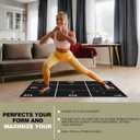 Fitness Precision Mat Home Workout Equipment 4.6' x 4' x 2.2 mm Large Exercise Rubber Non Slip Mat for Yoga Pilates Cardio Fitness Home Gym Floor