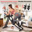 RELIFE REBUILD YOUR LIFE Dual Track Ab Machine, Exercise Equipment | Foldable Abdominal Workout Trainer, Independent Ab Workout Equipment for Home Gym, Core Strength Training Gear 440 LBS