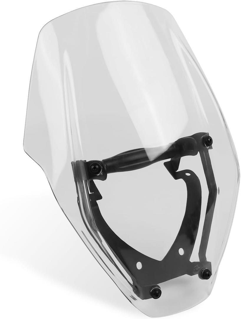 Motorcycle Windscreen Windshield Replacement for Ducati Diavel V4 2023 2024 PC Windscreen Double Bubble (Transparent)