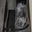 BESy Black Waterfall Bathroom Faucet, Single Hole 1 Hole 3 Holes Single Handle Bathroom Sink Faucet, Vanity Faucet with 6 Inch Deck Plate, cUPC Waterlines, Matte Black with Pop Up Drain