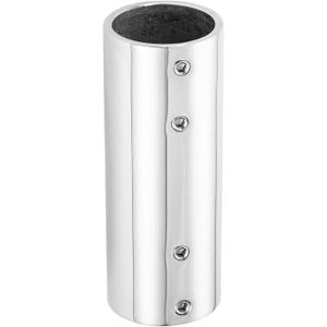 Handrail Straight Pipe Fitting Connector,AICWIOO 1 Inch 316 Stainless Steel Emt 2-Way Tube Connector Heavy Duty Bimini Top Hardware Conduit Connector for Deck Yacht/DIY project