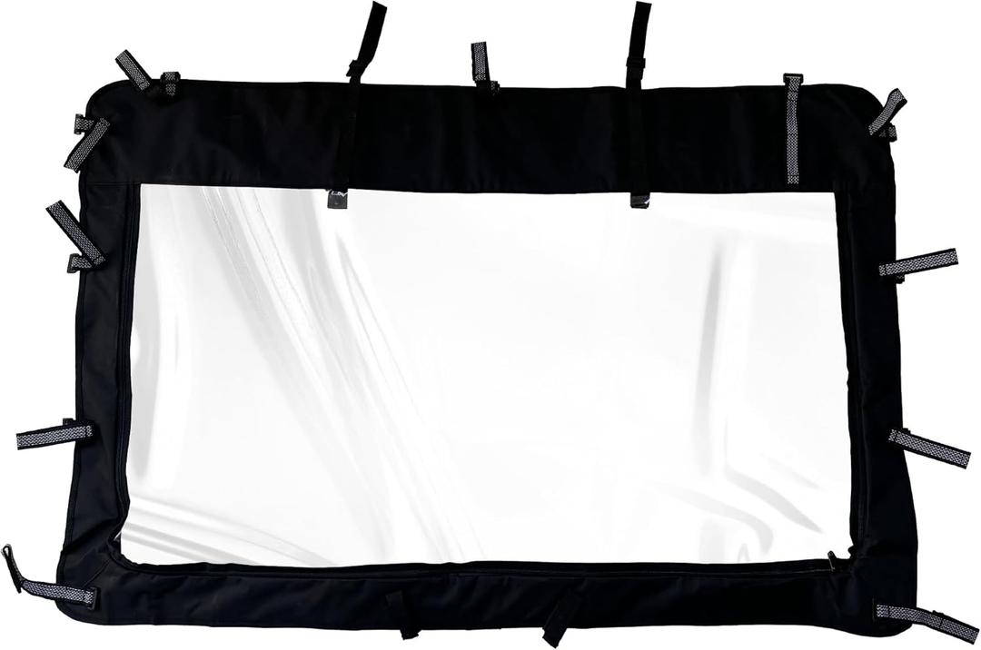 UTV Rear Window Zipper Windshield Dust Stopper, Rear Windshield Dust Stopper, Zipper Open, Fit for Hisun 500 700,Axis 550 700 750 units, Rhino 450 660 700,Massimo MSU500,Coleman 500 700