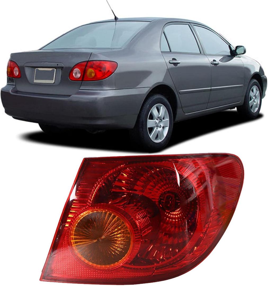 RH Outer Tail Light Assembly Replacement for Toyota Corolla 2003-2008 Passenger Side 8155002290 TO2801154