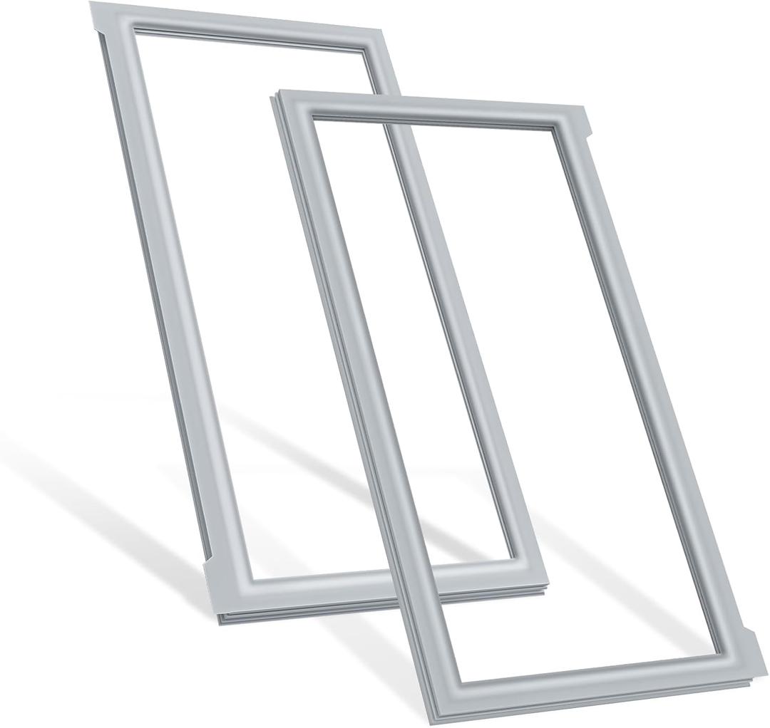 Upgraded W10830162 (Right) & W10830283 (Left) Refrigerator French Door Seal Gaskets Part for Whirlpool Refrigerator Gasket Seal Replacement for Kitchen-Aid & Ken-more Parts Replace Door Seal