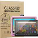 Screen Protector For 10" Kids/Pro Tablet 2021 & 2023, Tempered Glass Screen Protector for 10-inch Tablet, Anti-Scratch High Definition Anti-Fingerprint, [2 Pack]