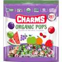 Charms Organic Pops (265 Count) USDA Organic Fruit Candy Lollipops Made with All Natural Flavors and Ingredients Dye-Free, Gluten- Free, Non-GMO, 3 lb Resealable Bag