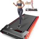 Walking Pad, Incline Walking Pad Treadmill, Under Desk Treadmills 265 Lbs Capacity, 2.5HP Low Noise Portable Running Machine for Home and Office, with LED Display, Remote Control (Black)