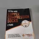 Doctor's Select Copper Plus Size Compression Socks Wide Calf - 2 Pairs | Up to 6XL | 20-30mmHg | Black | Compression Socks for Women Wide Calf | Extra Wide Calf Compression Socks Women, X-Large