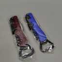 Hushee 15 Pcs Wine Opener Bulk with Foil Cutter Corkscrew Key 3 in 1 Red Bottle Opener Professional Stainless Steel Beer Corkscrew for Beverages Bartenders Summer Party (Black,Blue,Wine Red)