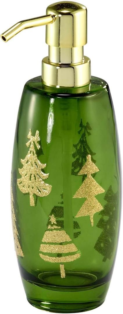 Avanti Linens - Lotion Pump/Soap Dispenser, Durable Hand-Painted Resin, Countertop Accessories, Christmas Home Decor (Holiday Tree)