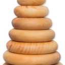 Ring Wooden Stacking Toy Montessori Wooden Pyramid Gifts for Toddlers Natural Baby Toy Pyramid Handcrafted Toy for 1 Year Old