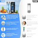 Upgraded Hydrogen Water Bottle, Hydrogen Water Machine -SPE & PEM, Portable Rechargeable aquahealth Hydrogen Water Bottle Generator, Portable Hydrogen Water Improve Water Quality in 3 Minutes(Silver)