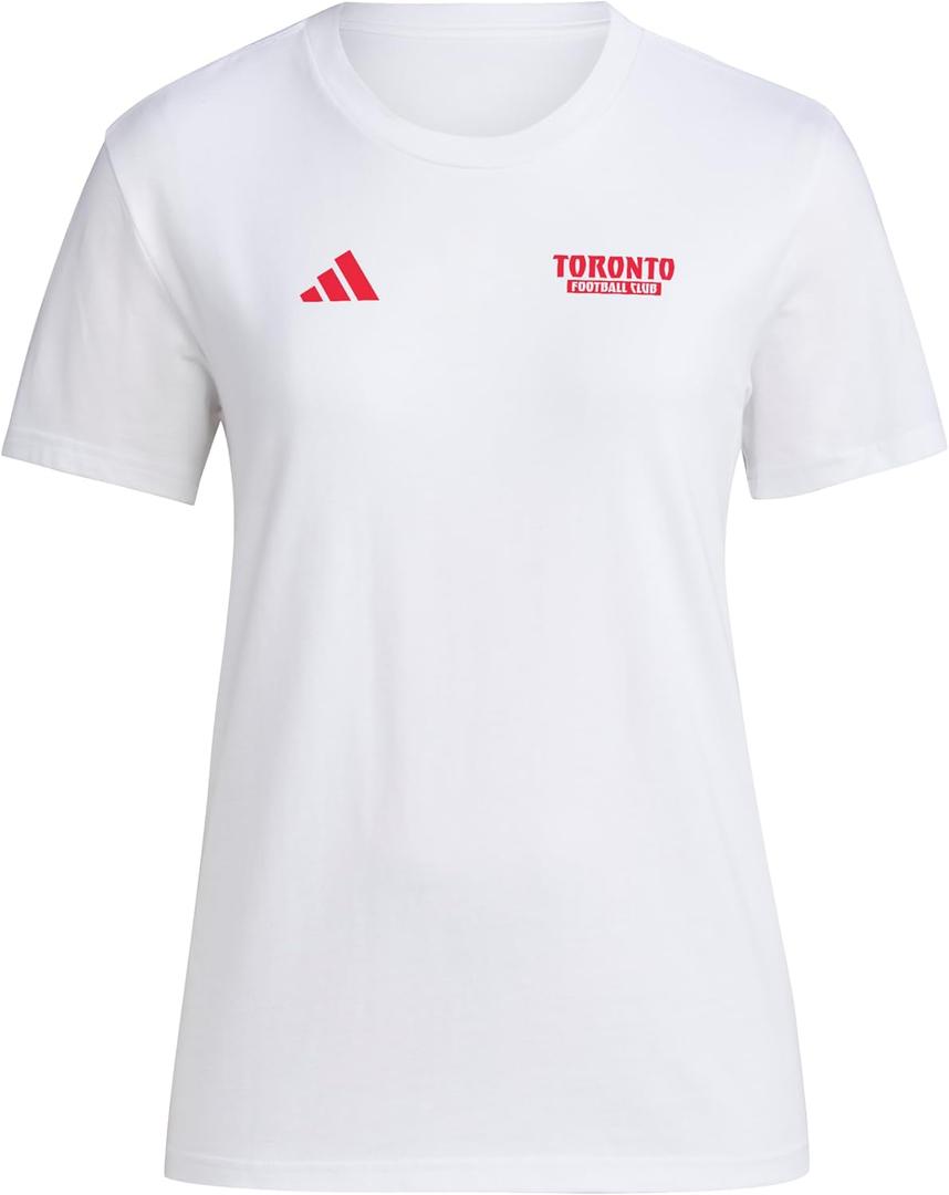 adidas Women's Toronto FC Local Warp Pre-Game Short Sleeve T-Shirt (White, M)