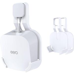 Outlet Wall Mount for eero 7, No-Drill Plug Adapter with Hidden Cable Management, Space-Saving for Dual-Band Mesh System (2 Pack)
