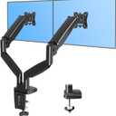 MOUNTUP Dual Monitor Mount for 2 Max 35 inch Ultrawide Screens, Hold 6.6-30.9lbs, Full Motion Gas Spring Monitor Desk Arm, Heavy Duty Dual Monitor Stand for Desk, VESA Bracket with Clamp/Grommet Base