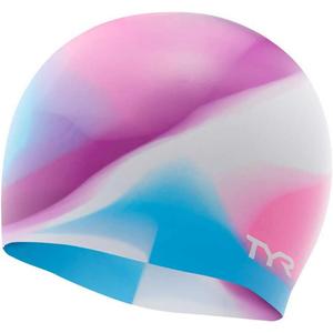TYR Junior Tie Dye Swim Cap, Pink/Purple/Blue