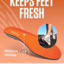 SOF SOLE ATHLETE Performance Men's Insoles - PU Foam & Gel Inserts - Heel-to-Toe Cushioning, Support, & Moisture Control, - Lightweight Comfort & Stability - Ideal for Runners, Walkers, Athletes