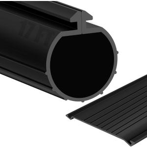 ToLanbbt 17FT Garage Door Bottom Seal Strip for Clopay, EPDM Garage Door Rubber Weather Stripping Replacement for Single Slot, Blocks Cold/Hot Winds, Black (Black-0.37" Trapezoid)