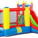 Inflatable Bounce House Slide Jumping Bouncy Castle House with Air Blower for Kids Yellow