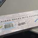 Mahjong Racks with Pushers 4PCS Set Majiang Tile Holder Acrylic Mahjong Racks Accessories and Gifts, Standard