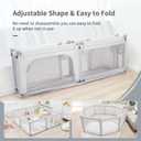 Baby Playpen Foldable 79x59 Playpen for Babies and Toddlers, Adjustable Play Pen for Toddlers 1-3 Baby Fence Play Yards for Indoor & Outdoor Gate with Packing Bag, Light Grey