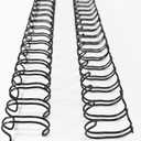 Binditek 100 Pack Double Loop Wire Binding Spines, 7/16Inch Binding Wire for Letter Size, 3:1 Pitch, 80 Sheet Capacity, 32-Loop, Black, for Students and Coworkers